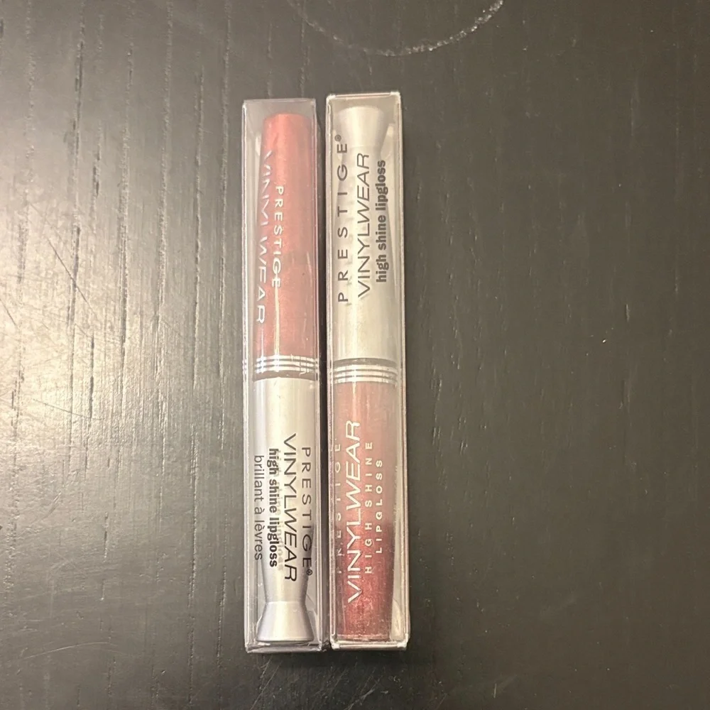 Lip Gloss Duo - Bold Red & Shimmering Silver